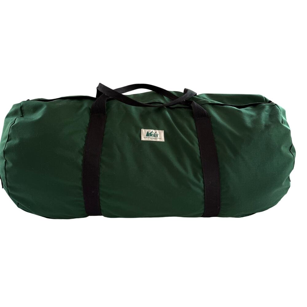 VINTAGE REI 36" Green Expedition Duffel Bag Heavy Duty Camping Travel Gear Tote